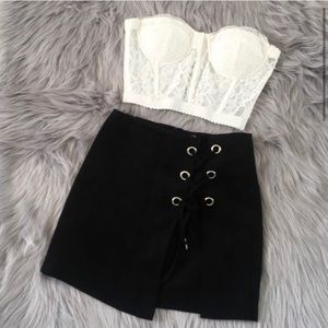 White Bustier Crop Top